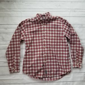 American Eagle plaid Chambray Large button down